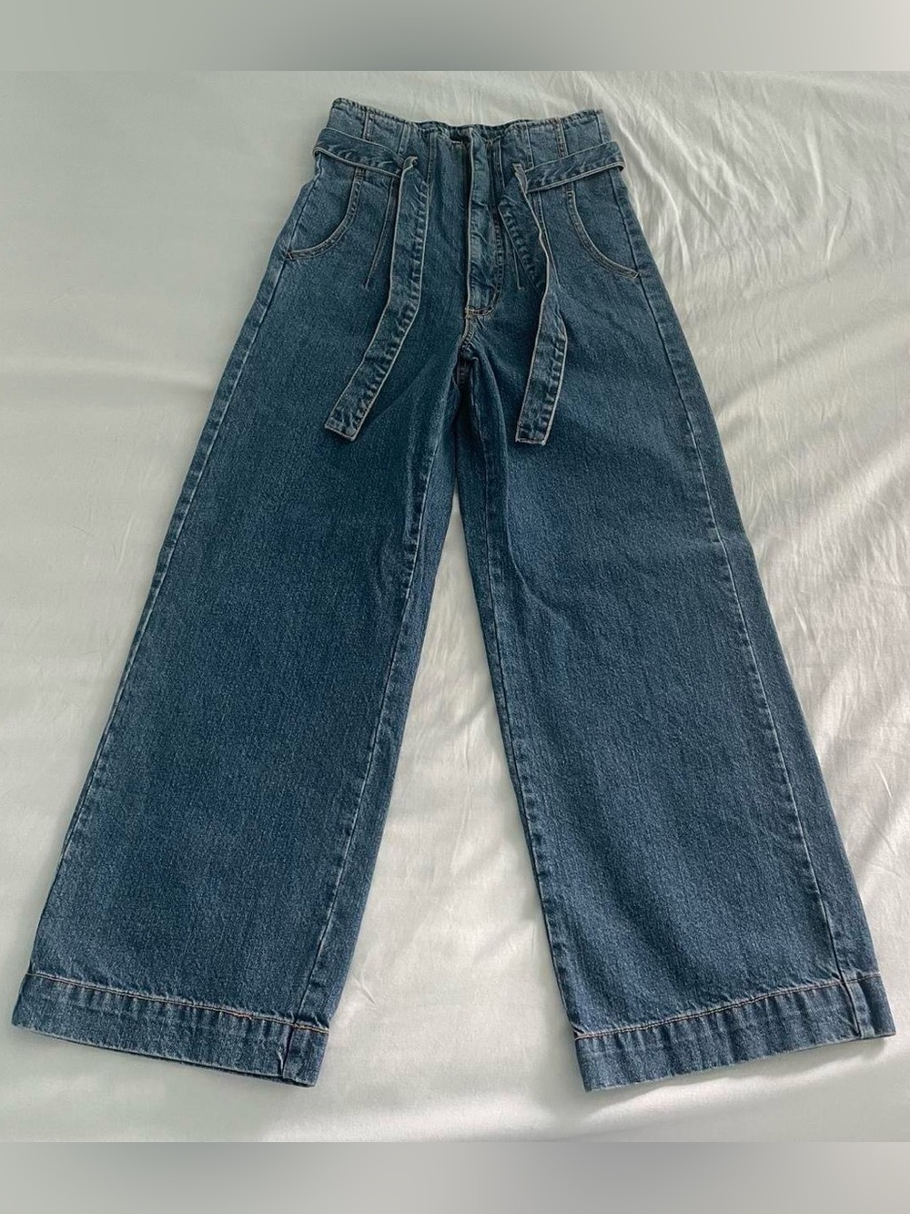 Bardot Denim Medium Blue Jeans with Contrast Stitching
